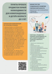 пункты проката предметов первой необходимости для новорожденных и детей в возрасте до 3 лет - фото - 1